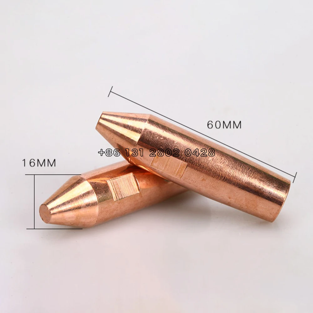 10pcsSpot welding machine electrode head Chromium zirconium copper spot welding head collision welding head 16 * 60mm, 13 * 60mm