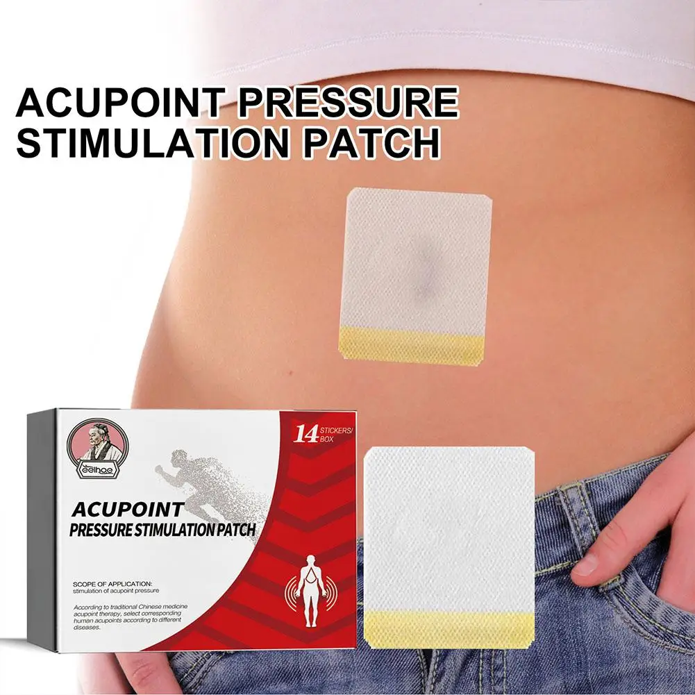 14Pcs Acupoint Pressure Stimulation Patch Diabetic Paste Acupoint Pressure Patch Paste Leg Soothing Patches Massage Treat