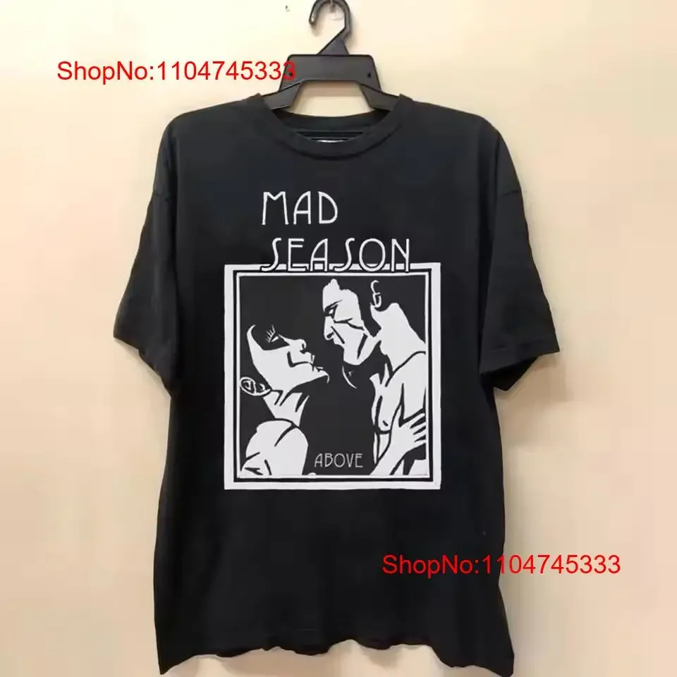Vintage Mad Season Above Album Layne Staley Alice in Chains Black T shirt S 5XL vintage Washed Versatile Top For Everyday Wear