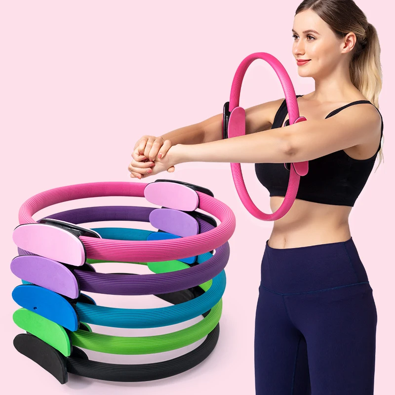 Yoga Fitness Ring Circle Pilates Women Girl Exercise Home Resistance Elasticity Yoga Gym Workout Pilates Ring Circle New