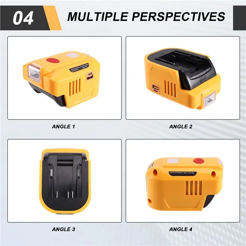 A76I-Portable Power Inverters 150W For Dewalt Lithium-Ion Charger Power Supply Inverter EU Plug