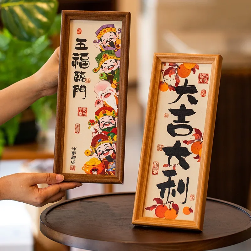 

Новогодняя декоративная картина для гостиной: Бог богатства, фоторамка, праздничные украшения