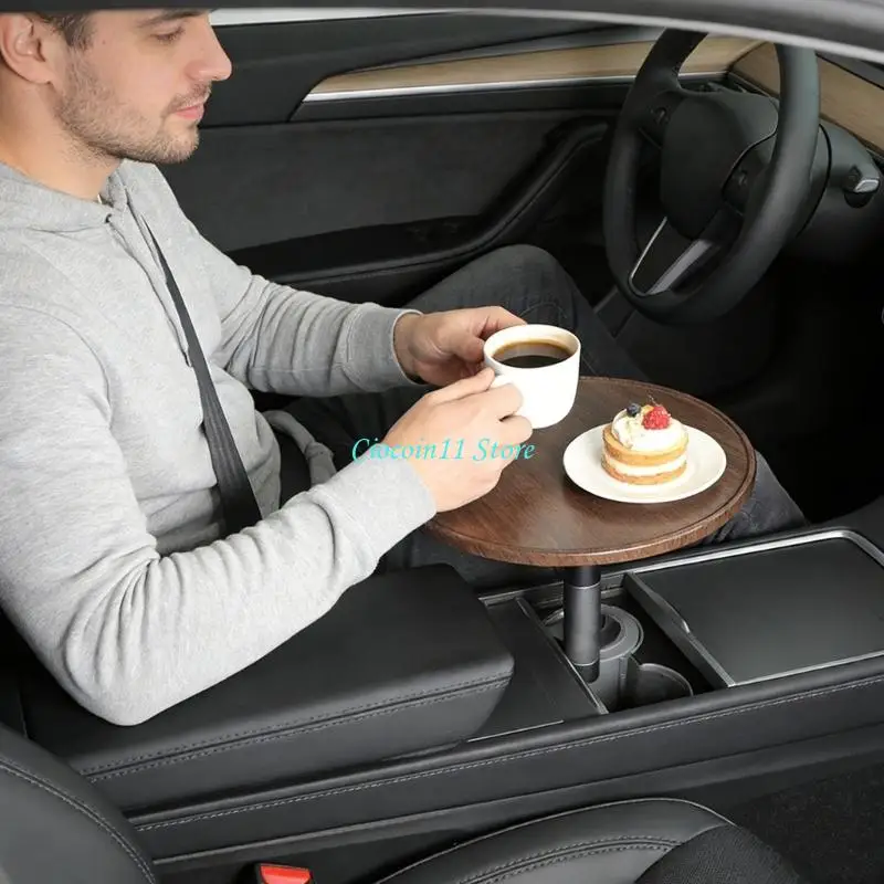 Y1UB Rotatable 360 Degree Car Cup Holder Vehicles Tray Universal Design For Drink Stability During Driving Trip Outdoors