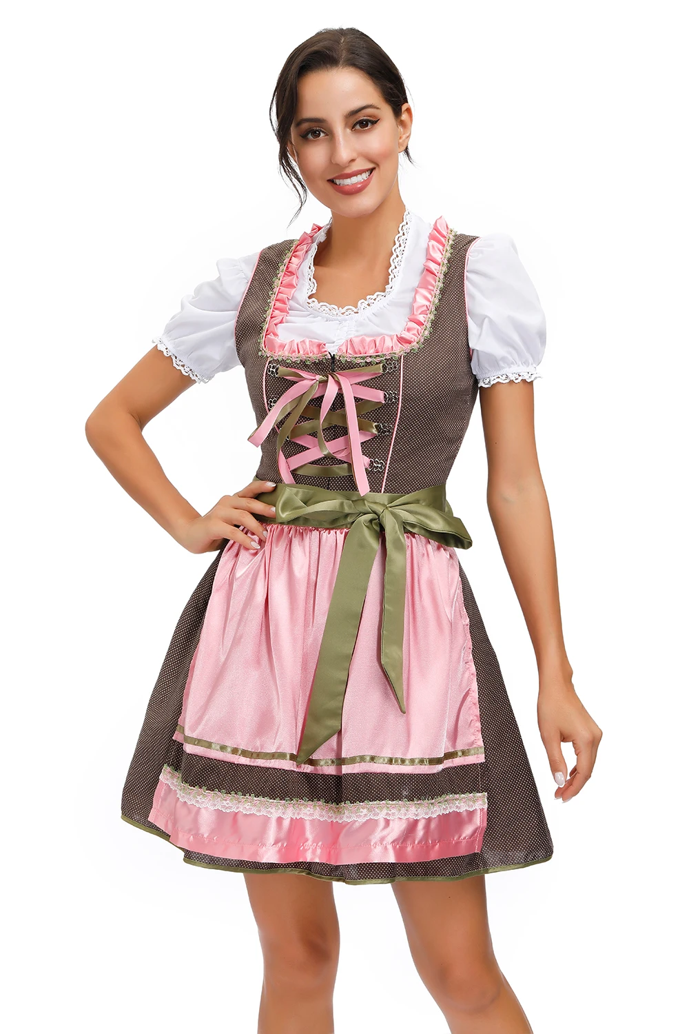 Oktoberfest Dirndl Dress Costume Parade Tavern Beer Maid Tavern Wench cameriera Carnival Party Halloween Cosplay Outfit