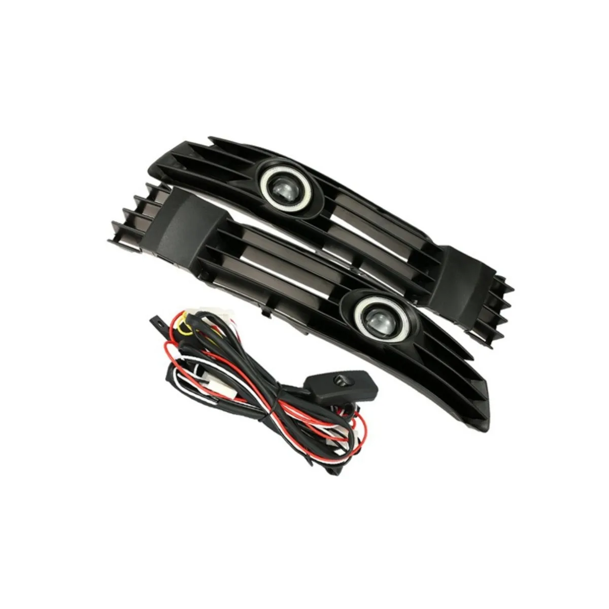 

Suitable for Volkswagen Passat B5.5 2001-2005 Modified Convex Mirror White Light Grille Fog Light Frame Lower Mesh Grille Cover