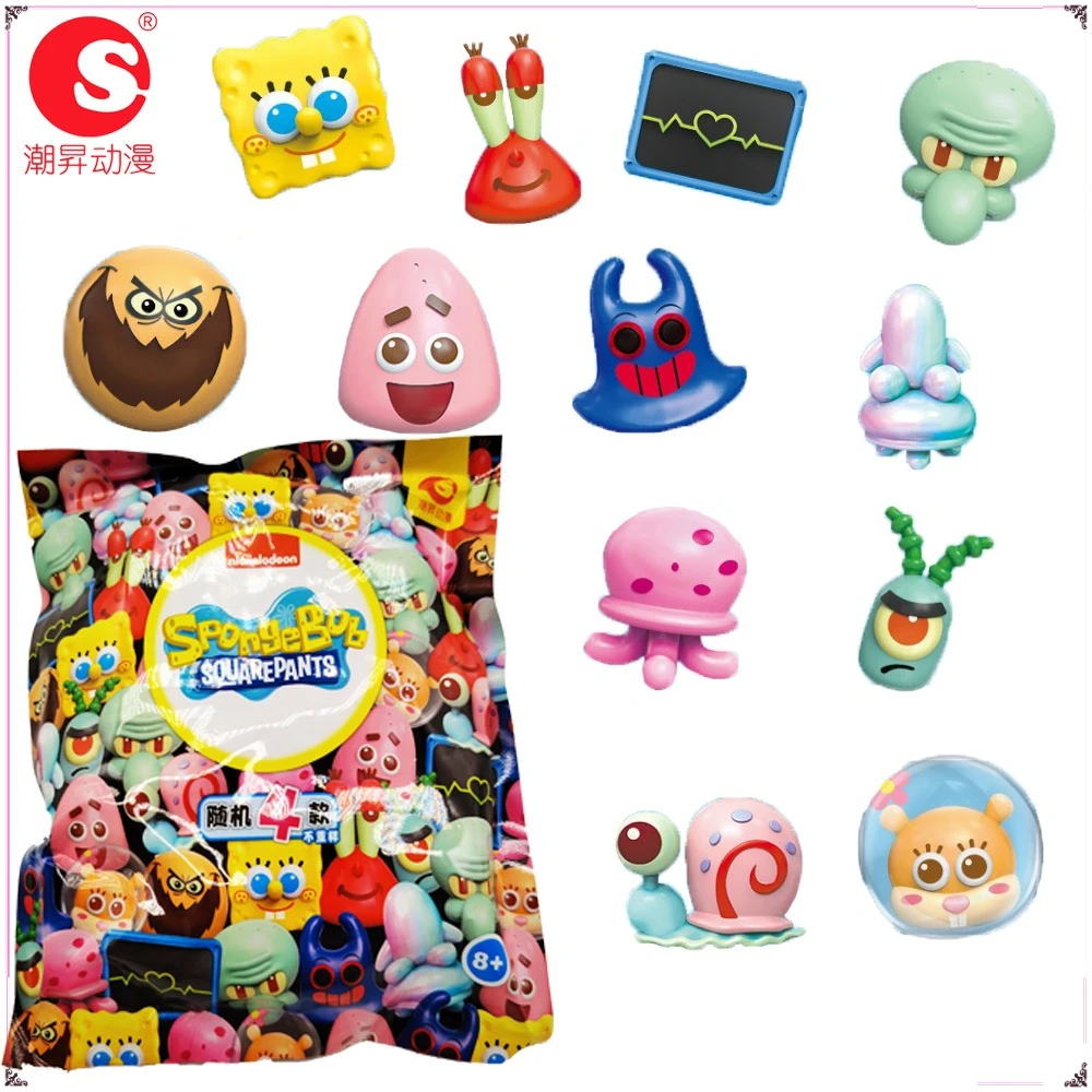 

Натуральная серия SpongeBob SquarePants, мини-слепая коробка в мультяшном стиле, высокая стоимость, милая кукла, украшение, модель, креативные подарки-сюрпризы