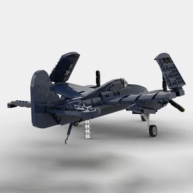 Moc Building Blocks ทหาร Series1:35 Scale F7F-3 Tigercat รุ่นเทคโนโลยีเครื่องบินอิฐ DIY Assembly Fighter ของเล่น
