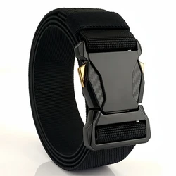 New Quick Release Pluggable Buckle Tactical Belt Breathable Elastic Belts For Men Elastic Pants Belt