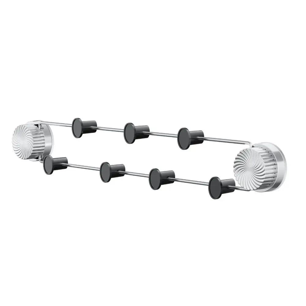 With 7 Hook Suction Cup Row Hook No Punching Strong Bearing Capacity Sundries Storage Hook Non-Marking Waterproof