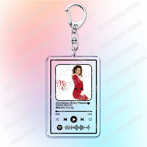 كل ما أريده لعيد الميلاد هل أنت سلاسل المفاتيح الموسيقية للنساء الملحقات حقيبة سانتا كلوز رمز المفاتيح مجوهرات المشجعين هدايا المهرجان