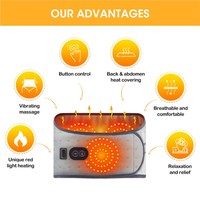 Infrared Heating Waist Massager Electric Belt Vibration Hot Compress Therapy Lumbar Back Support Brace Pain Relief Protecter