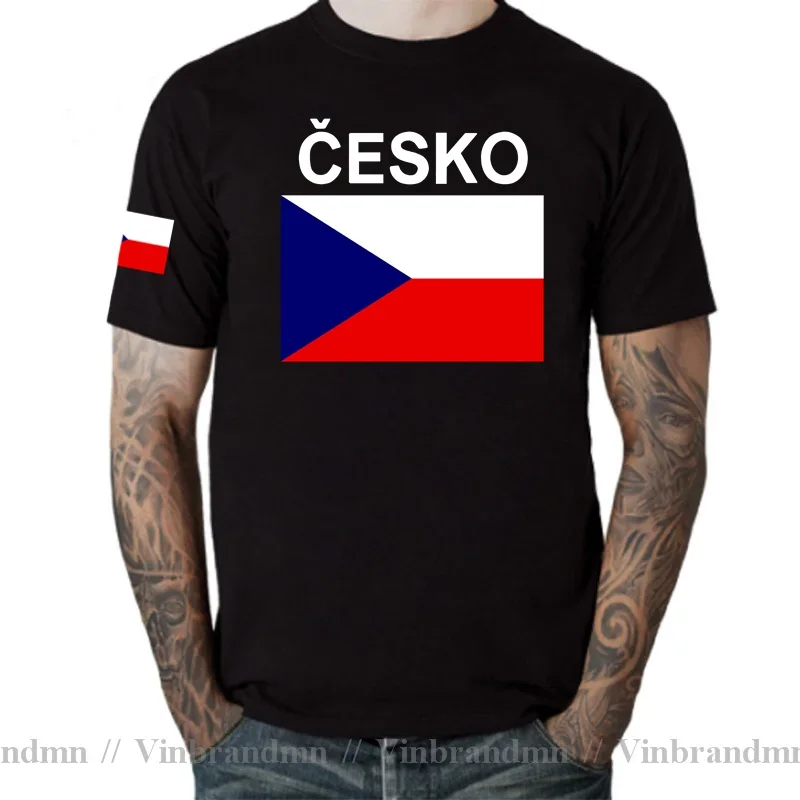 Czech Republic Czechia Men T shirts Jerseys Nation Team Tshirt 100% Cotton T-shirt Sporting Clothing Tops Tees Country Flags CZE