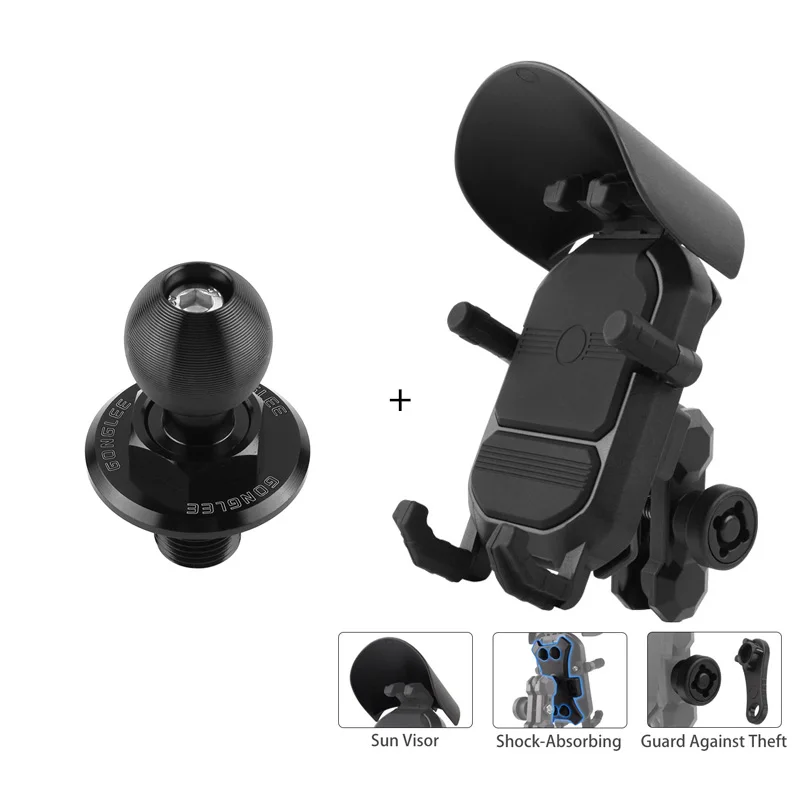 GONGLEE Triple Clamp Universal Screw Mobile Phone Navigation Bracket Mobile Phone Holder for KTM RC 390 RC390 2013-2023