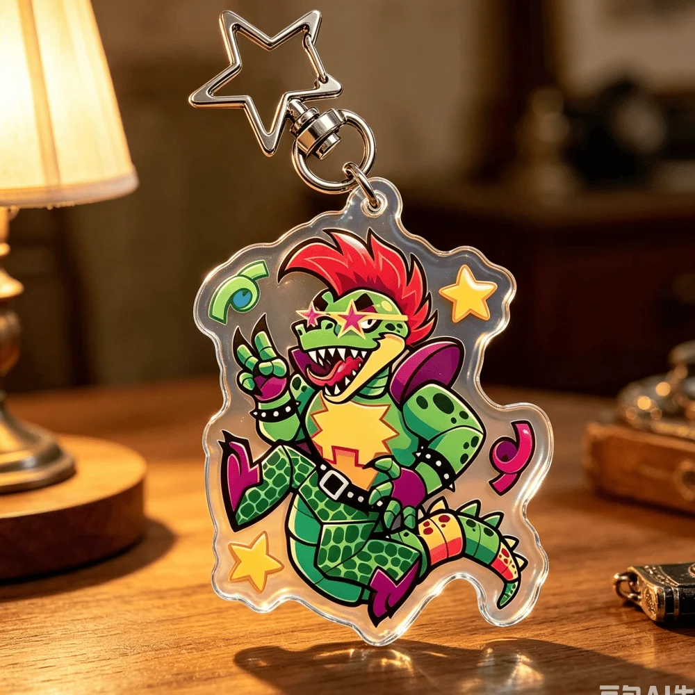 for FNAF Game Roxanne Wolf Glamrock Montgomery Gator Chica Freddy Acrylic Keychain Backpack Accessories Exquisite Festival Gift
