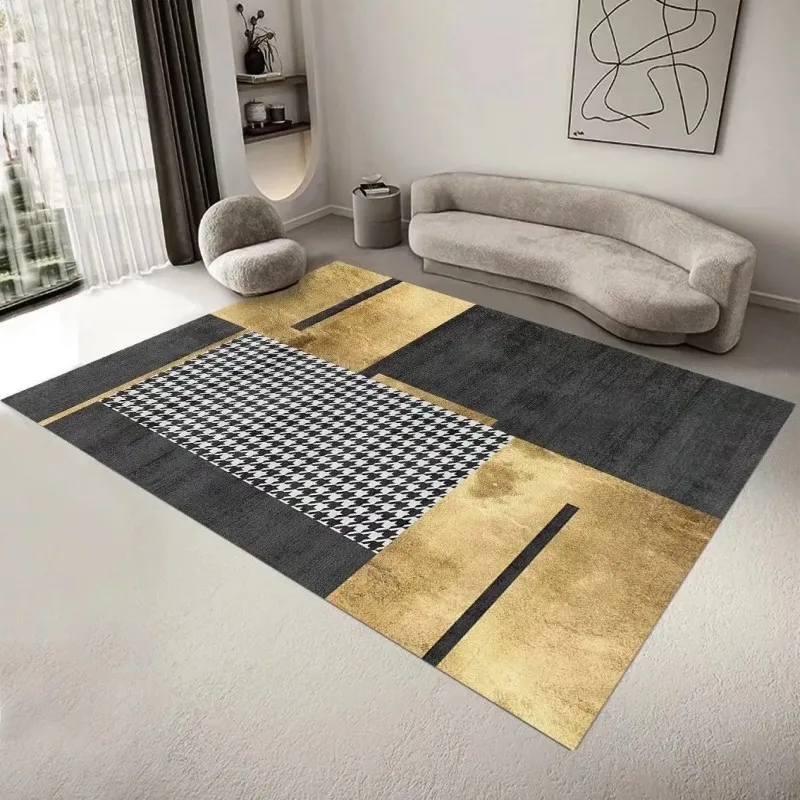 

Simple Modern Pattern Carpet Large Size Living Room Bedroom Besides Decor Rug Non-slip Sofa Coffee Table Mat Washable Doormat