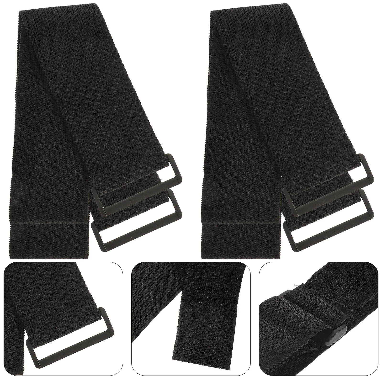 

4Pcs Elastic Hook and Loop Strap Heavy Duty Wear Resistant for Ladder Rack Cargo Luggage Securing Outdoor Activities
