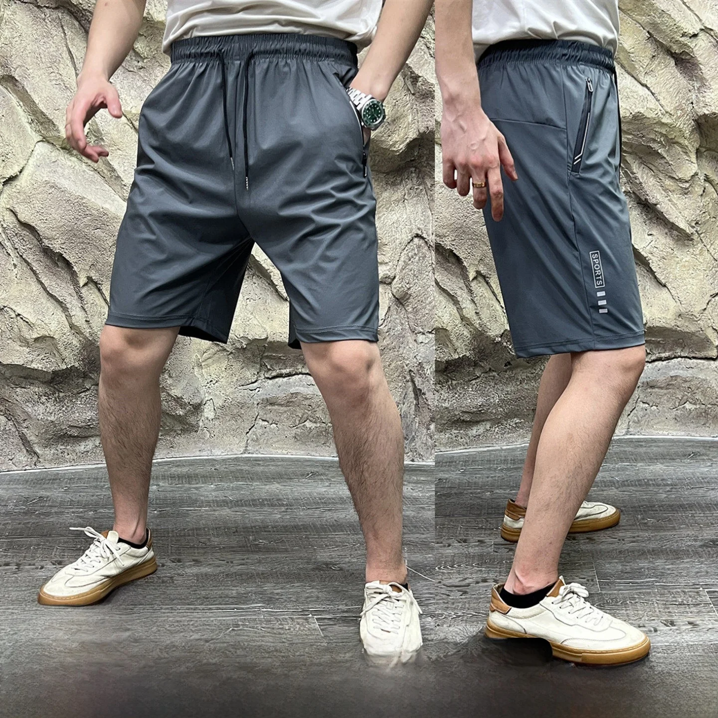 

Ice Silk Air Conditioned Outdoor Men's orts Qui Dry Breathable Summer Versatile Sports Casual orts Straight Leg Fit