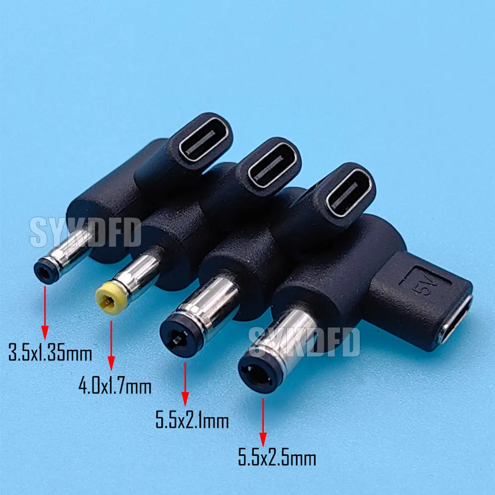 2Pcs USB C PD to DC Power Connector Universal 5V TypeC to DC Jack Plug Charge Adapter Converter for Router Tablet Fan