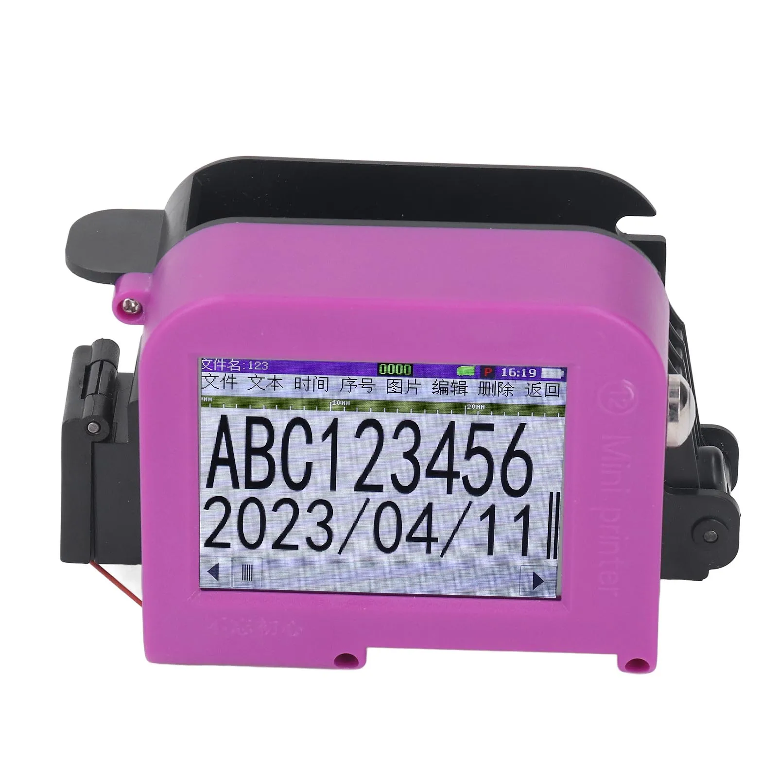 Inkjet Printer Portable LED Touch Screen Inkjet Coder for  Date Label 100‑240V No Cartridge