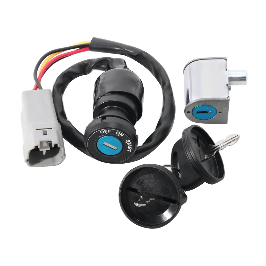 Ignition Key Switch Fuel Gas Cap Seat Lock Kit For Yamaha XT350 XT250T XT250LC XT250L XT250 1985-1986 OEM:5R2-82501-01