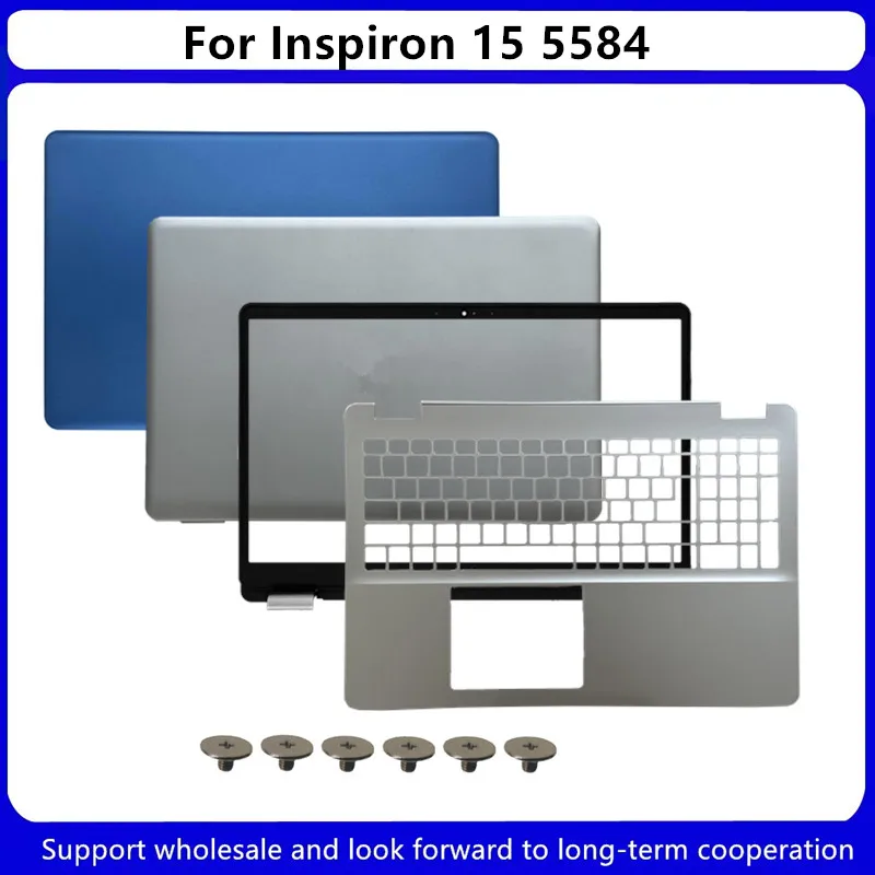 New For Dell Inspiron 15 5584 LCD Back Cover Silver 0GYCJR GYCJR /Blue 0G6JGN G6JGN/ Front Bezel 0J0MYJ /Palmrest 0DFX5J