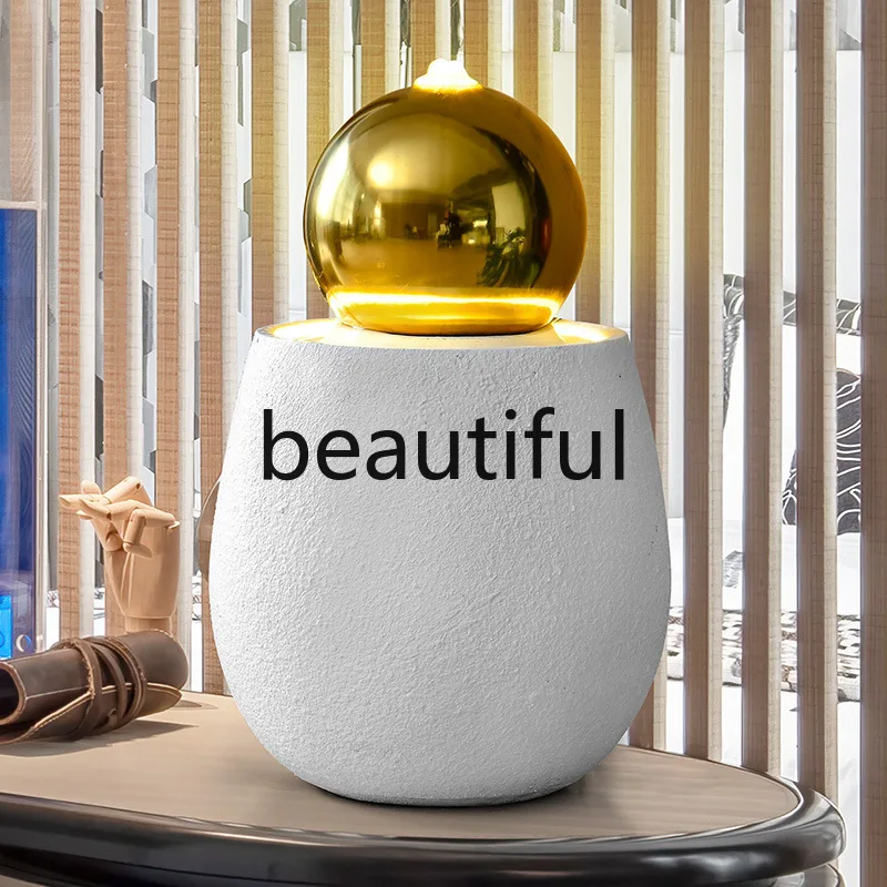 

Modern simple desktop water flow ornament transfer ball circulating water living room, lucky landscape housewarming opened