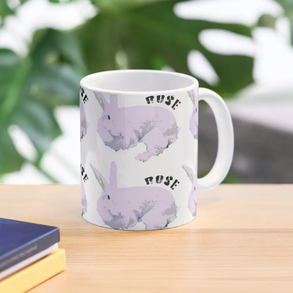 

Rose: Super-cute rabbit Coffee Mug Large Mug Customizable Cup Mate Cup Breakfast Cups