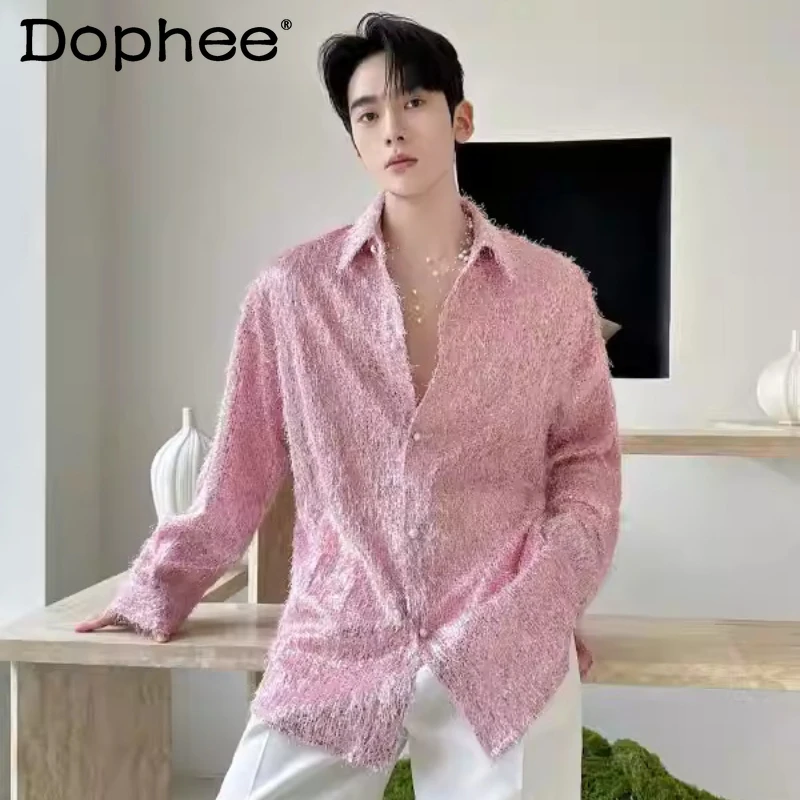 

Мужская модная рубашка с бахромой, весна 2026: стильная, уникальная, с длинным рукавом, элегантная, трендовая мужская одежда