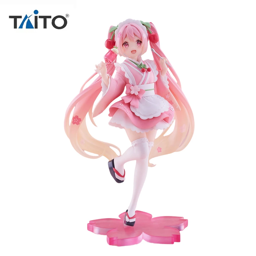 

Оригинальные фигурки TAITO Coreful Vocaloid Hatsune Miku Sakura Miku из ПВХ, фигурки героев аниме, игрушки-модели