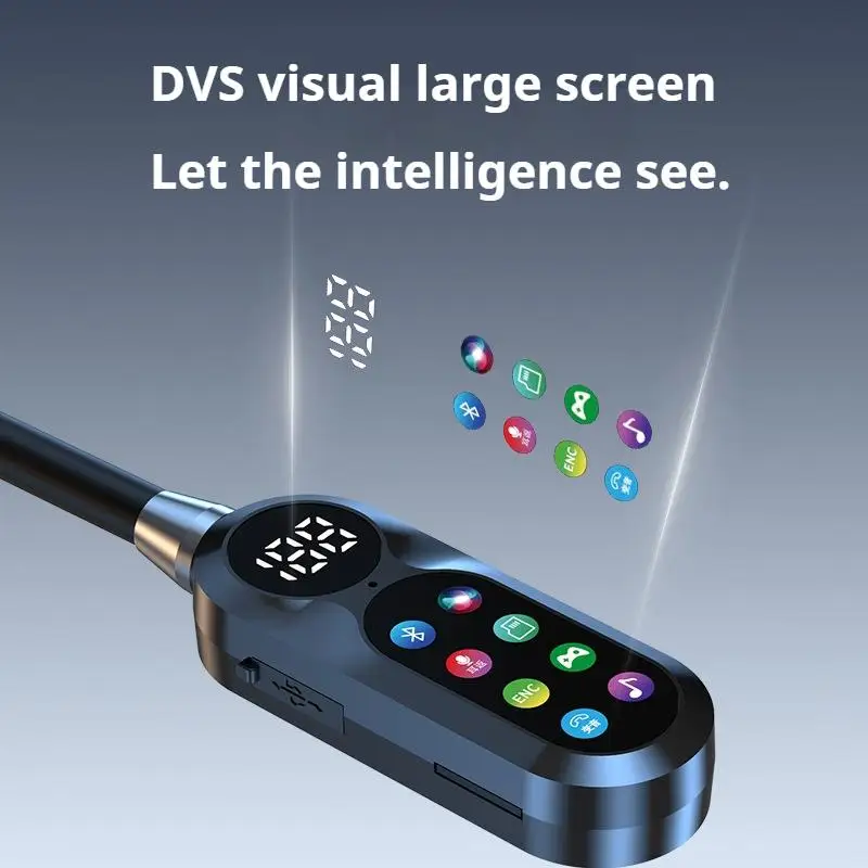 라이브 가라오케 HD 스크린 무선 블루투스 5.4 헤드폰 HiFi 사운드 넥밴드 이어폰 스포츠 게이머 헤드셋 소음 감소