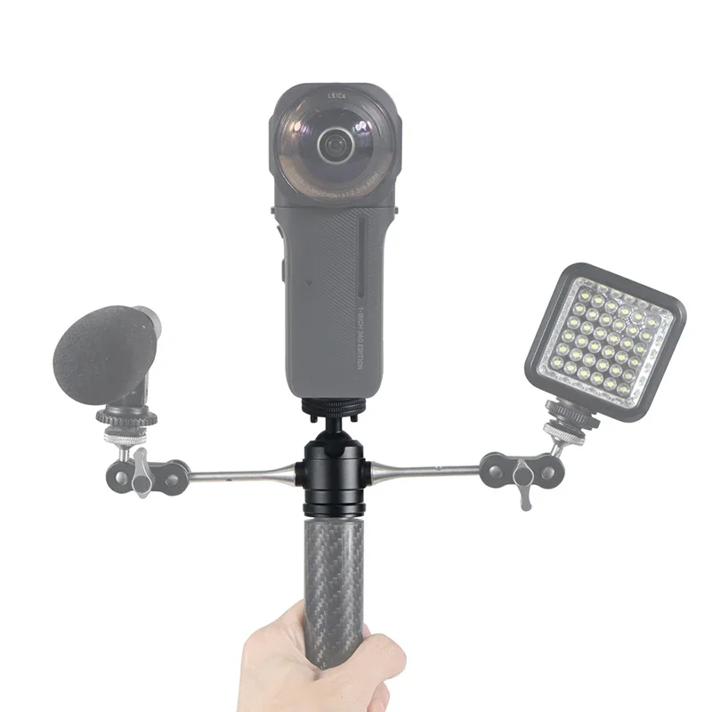 범용 삼각대 헤드 360 °   디지털 SLR 카메라용 구형 파노라마 헤드 표준 1/4인치 나사 인터페이스 볼헤드 어댑터