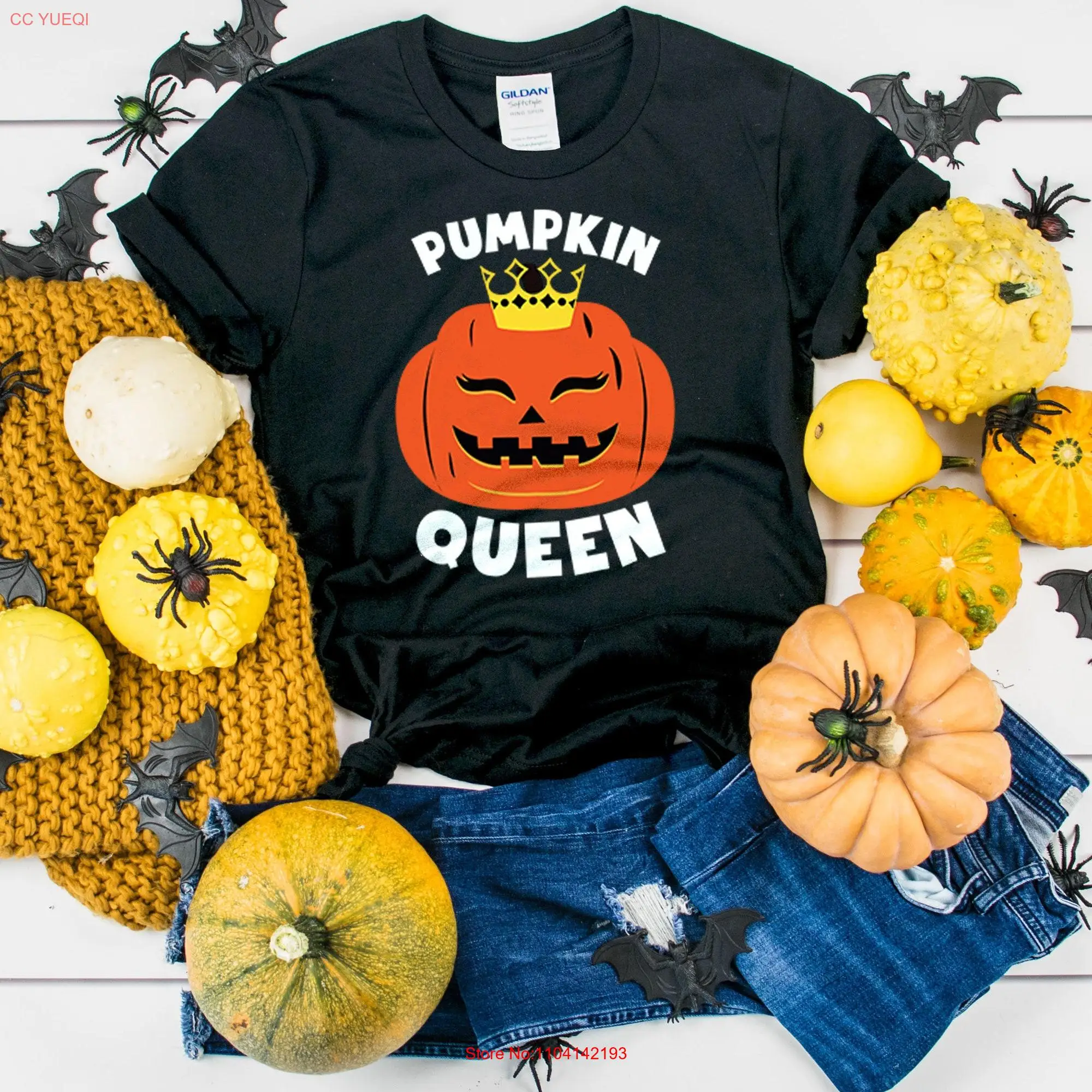 Girls Halloween T Shirt s Pumpkin Queen For Her Top Trick Or Treat 2019 long or short sleeves