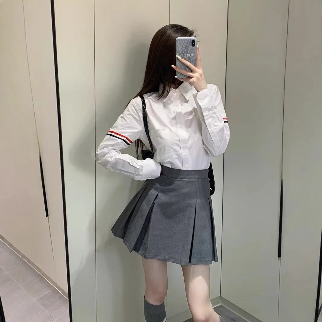 

Женская летняя новая универсальная шерстяная юбка-шорты классического цвета, плиссированная, с эффектом похудения, с передними и боковыми шортами