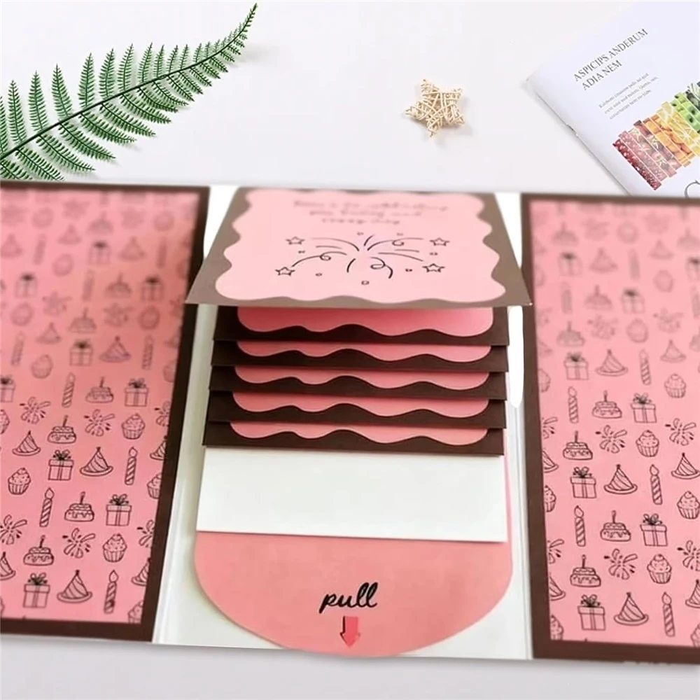 كتيب بطاقات هدايا عيد الميلاد المصنوع يدويًا، كتاب حامل بطاقة هدايا عيد الميلاد، تصميم قابل للسحب، كتاب بطاقات هدايا عيد الميلاد المجيد #6