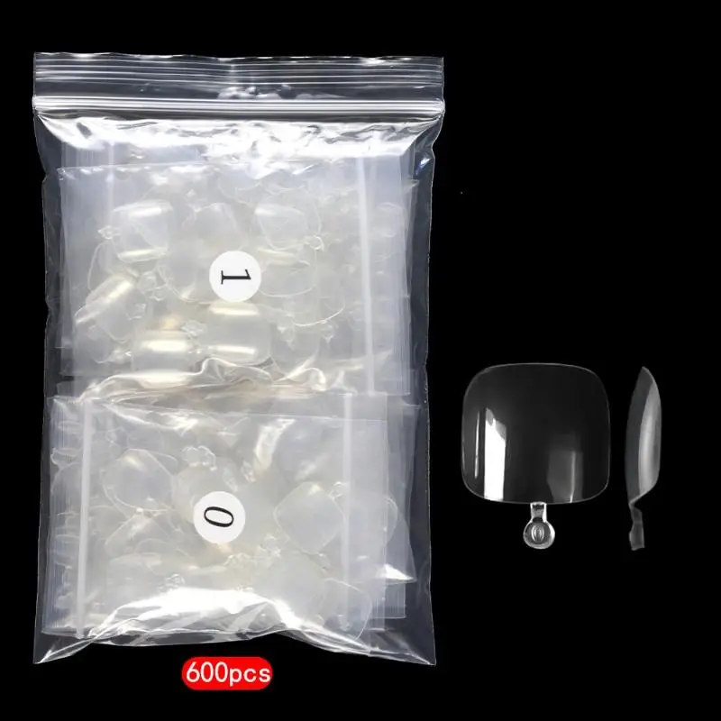 600 pièces faux ongles couverture complète artificielle français ongles courts 12 tailles pour les Salons de manucure bricolage et Nail Art ongles des orteils conseils