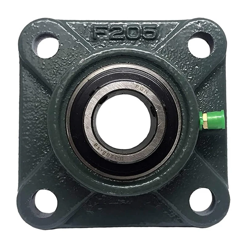 2PCS UCF205-16 Bearing Seat Square Flange Mounting Bearing Solid Cast Iron Pillow Block Mounting Bearing