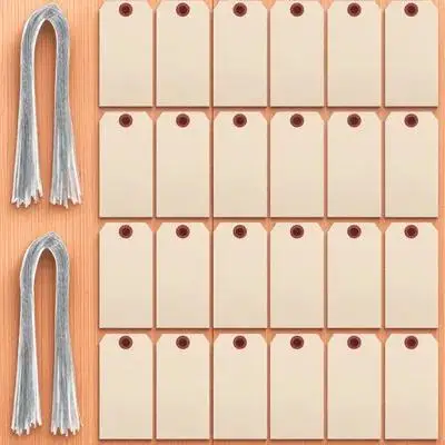 

50 шт. ценник Manila Wire Tags Прочный практичный легкий портативный для доставки Папка для упаковки Использование пустых этикеток