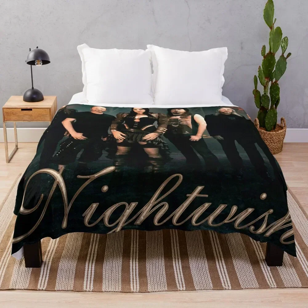 

nightwish 2 loerrcok human nature world tour 2022 Throw Blanket Portable Lightweight Blanket for Travel Camping