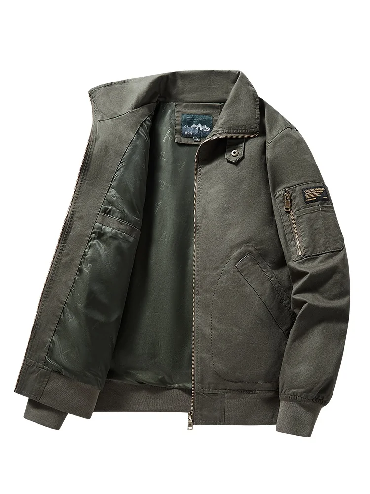 

Новая мужская куртка 2025 года в американском стиле с воротником-стойкой, свободного кроя, больших размеров, для активного отдыха, работы и путешествий, цветная