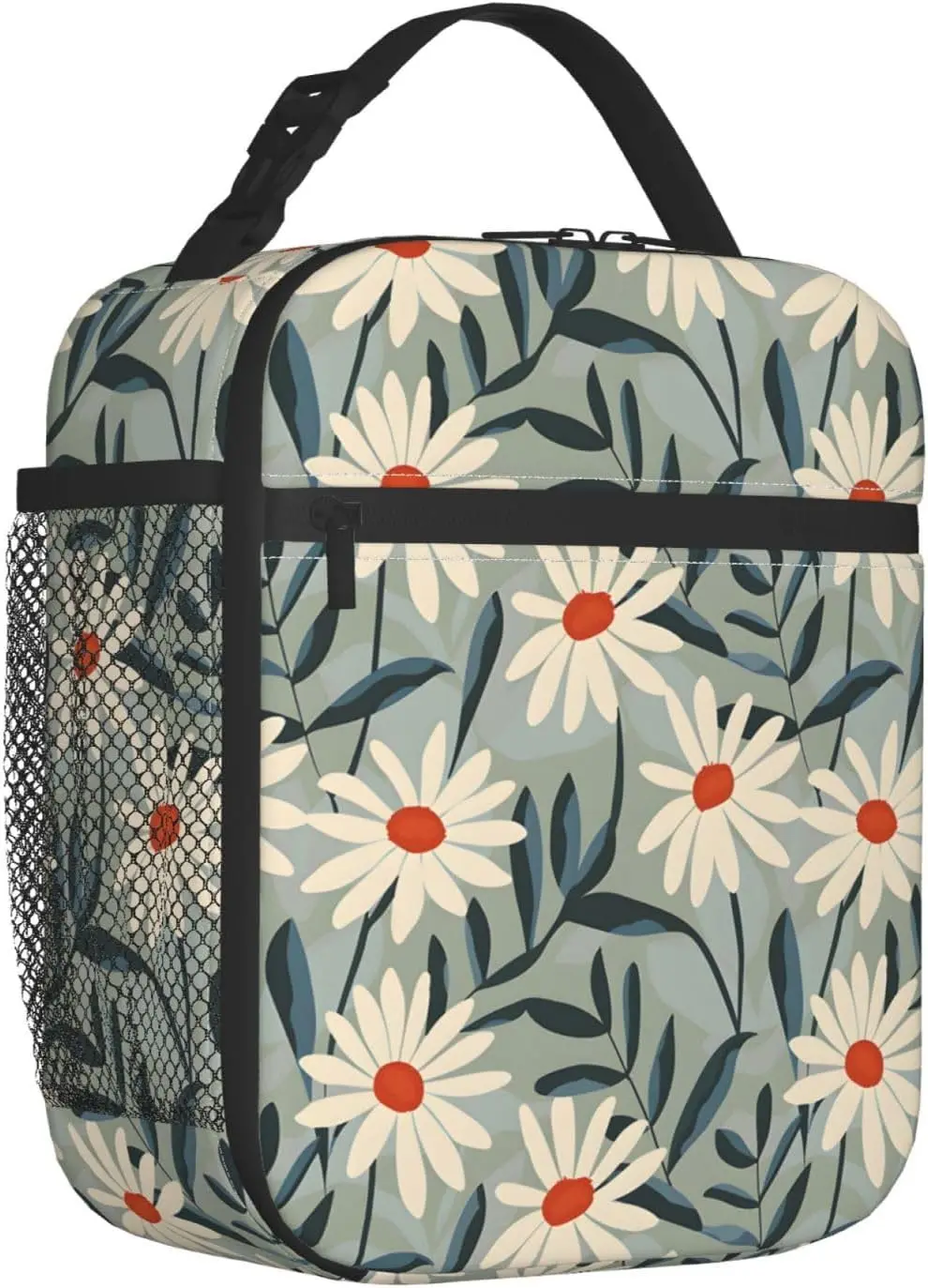 Daisy Floral Garden Lunch Box for Women Men Insulated Lunch Box Reusable Lunch Bag for Office Work Picnic Travel