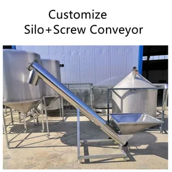 316 Auger Feeding Machine Factory Vibrating Hopper Inclined Screw Conveyor Automatic Screw Feeder Powder Flexible Customization