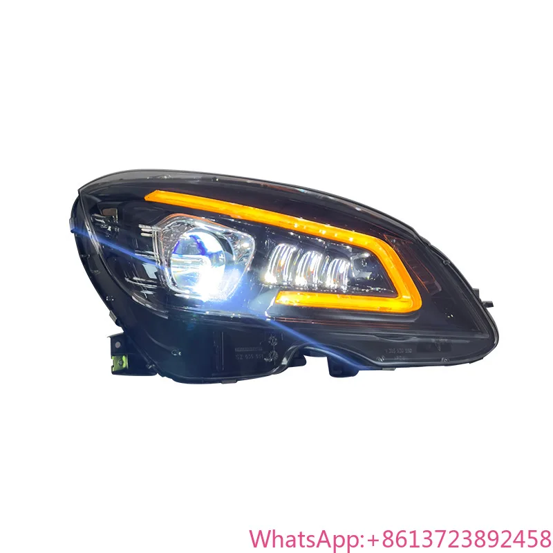 For Headlamp for Mercedes C-Class W204 2007-2011 Modified LED Car Headlight Daytime Running Side Marker Brake&Reverse Lamp