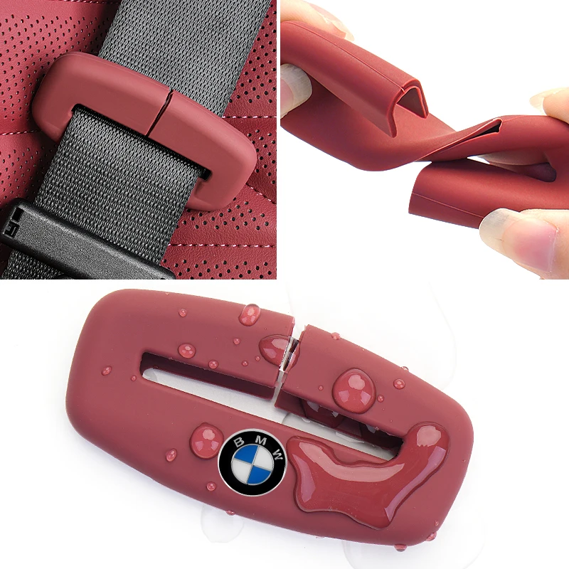 Car Seatbelt Buckle Cover Silicone Anti-scratch Protector Safety Belt Buckle Guard Car Accessories Interior For BMW Motorsport F