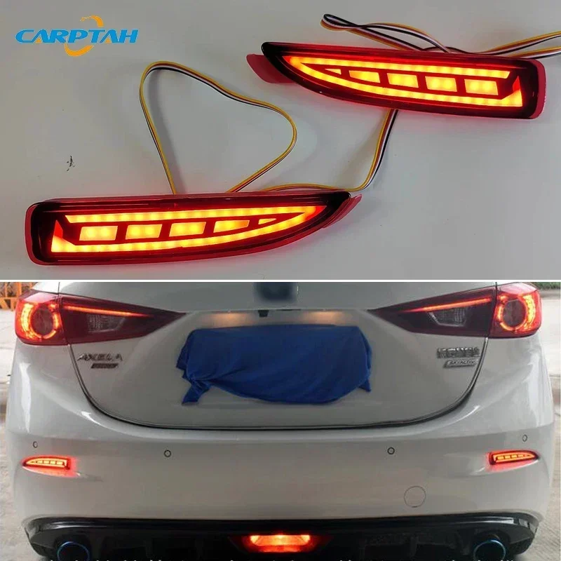 Car LED Rear Bumper Lamps For Mazda 3 Mazda 6 2014 - 2018 Brake Light Turn Signal Backup Reflector Lamp Taillights Car Fog lamp