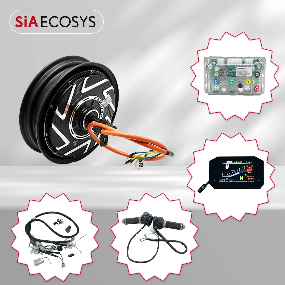 

10x2.15 inch 1500W QS219 V1 Hub Motor 72V Conversion Kit Electric Scooter BLDC with Fardriver ND72260-X80 Controller