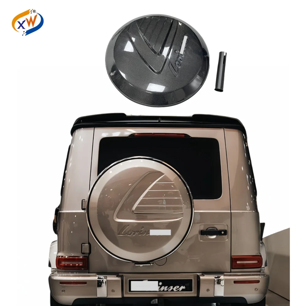 

Carbon Fiber Rear Spare Tire Cover Upgrade to L-Lorinser Spare Wheel Tire Cover for Mercedes-Benz W464 W463A G63 G65