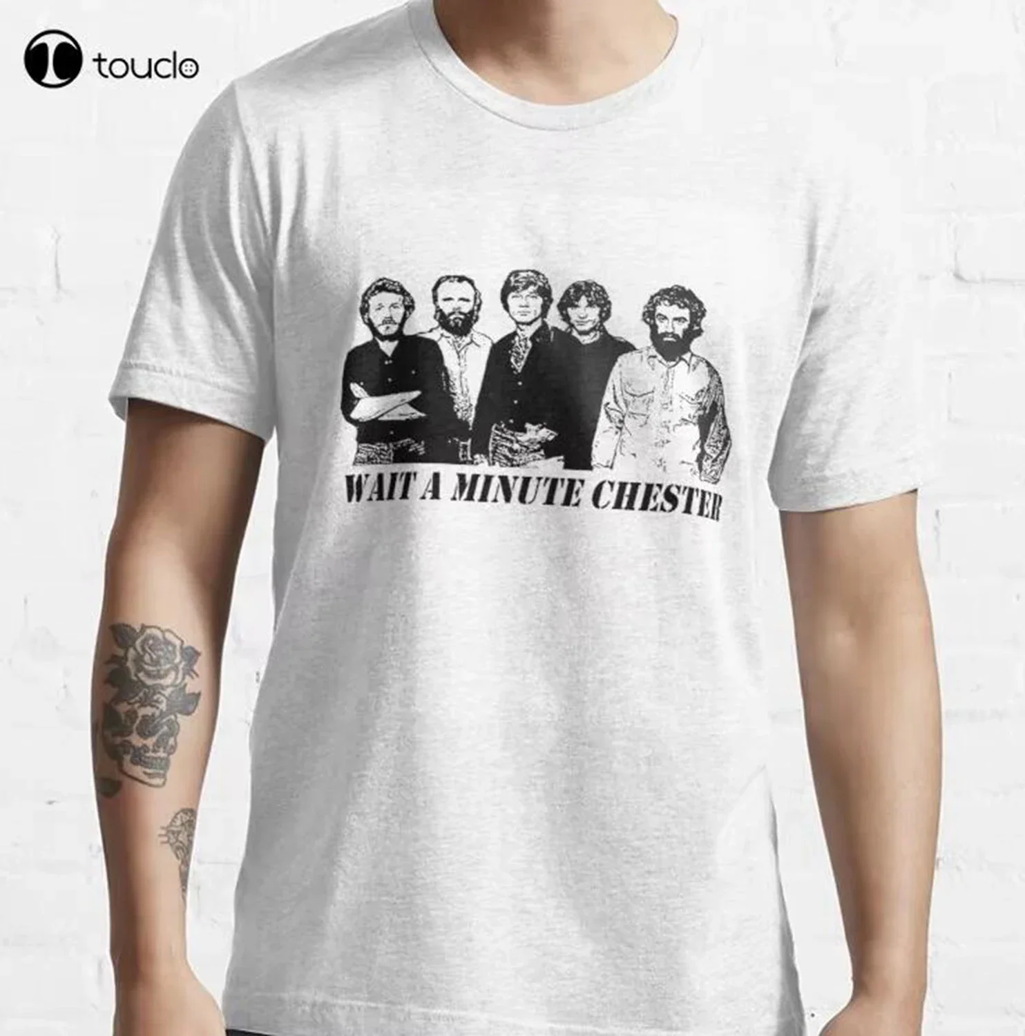 Wait A Minute Chester T-Shirt T-Shirt Cotton Tee Shirt Unisex Custom Aldult Teen Unisex Digital Printing Tee Shirt Cotton