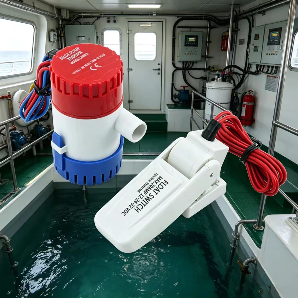 500gph 1100gph 750gph 12V DC Bilge Pump Float Switch Mini Submersible Water Pump used in Boat Seaplane Motor Homes Houseboat
