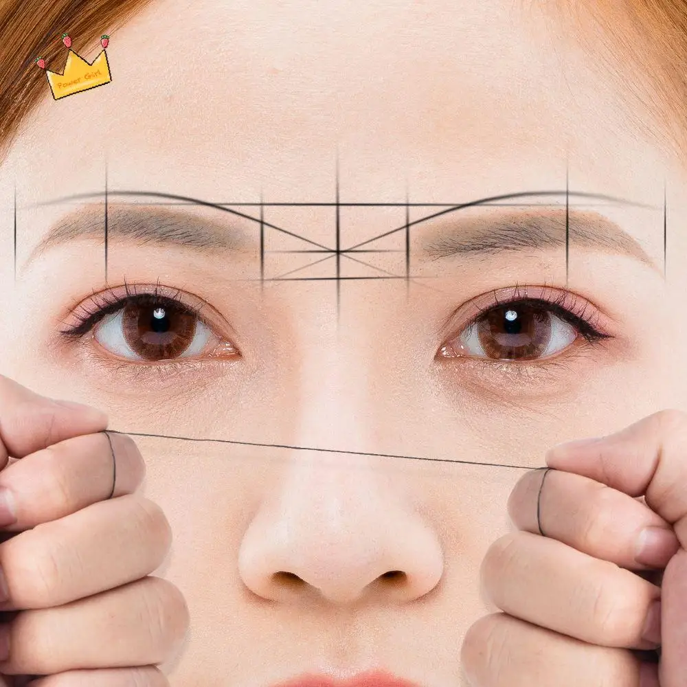Semi Permanent Mapping Positionierung Augenbrauen Augenbrauen Marker Faden Augenbrauen Färben Liner Make-Up Messwerkzeug Voreingefärbte Schnur