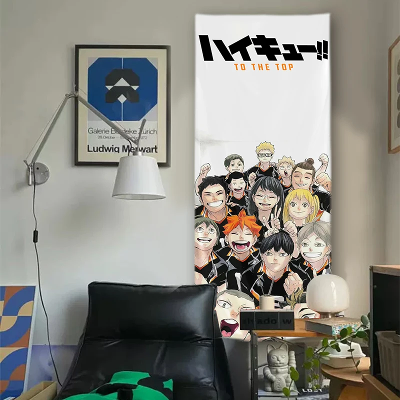 Anime Haikyuu!! Shoyo Hinata Cosplay Playbill Decorative Background Cloth Life-size Posters Textile Wall Covering Xmas Gift